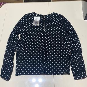 Milan Kiss Polka Dot Blouse. Size Medium